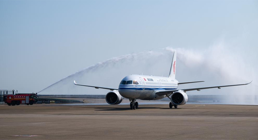 C919國產(chǎn)大飛機首次亮相澳門